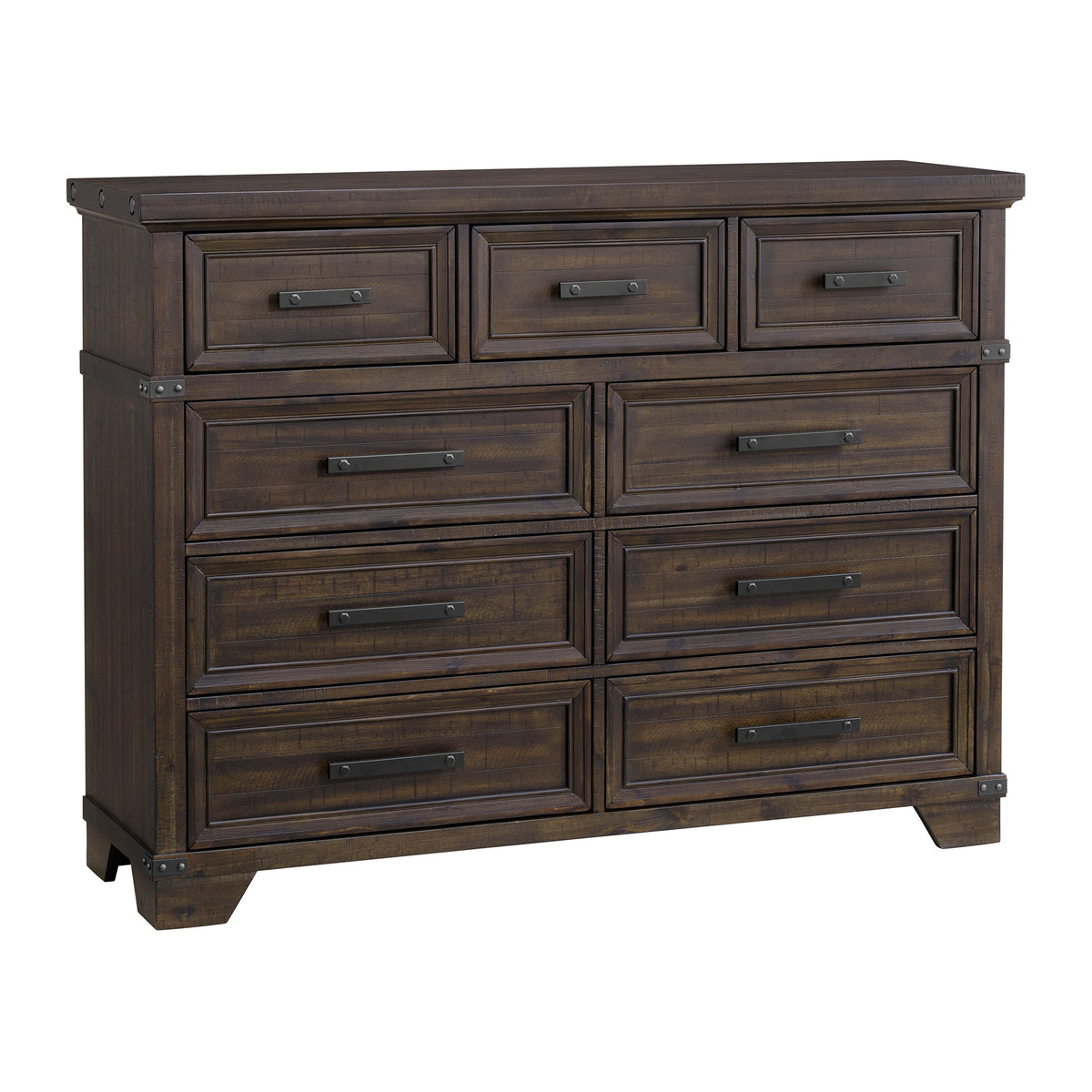 Colorado City 9-Drawer Dresser In Charcoal
