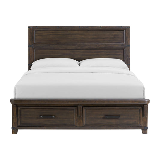Colorado City King Storage Bed in Charcoal