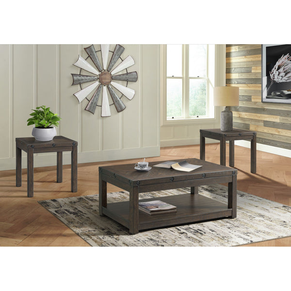 Colorado Occasional End Table w/USB/Power Charcoal