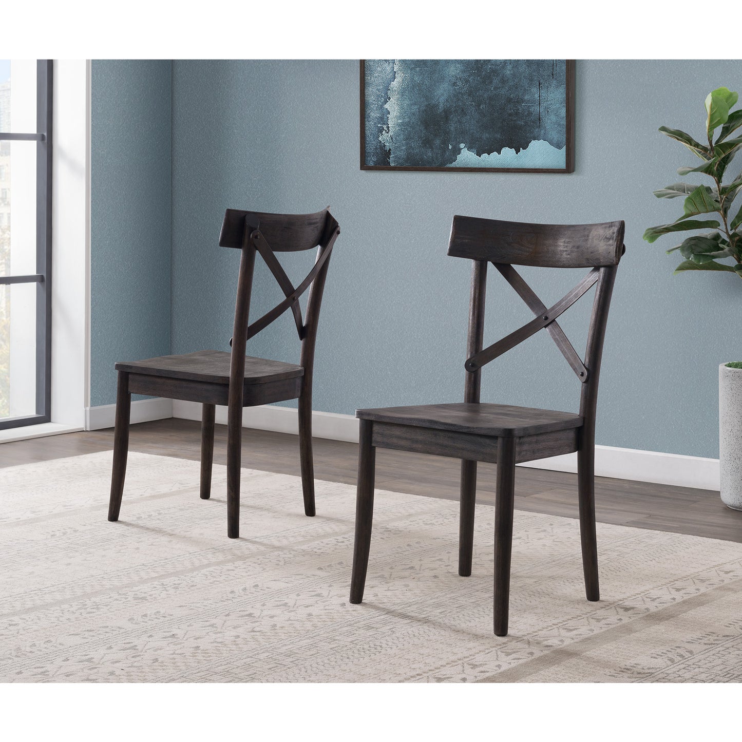 (D210-43C) Coronado- Side Chair (2/Ctn)- Chocolate