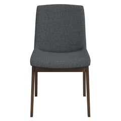 Crystal Dark Grey Fabric Dining Chair (Set Of 2)