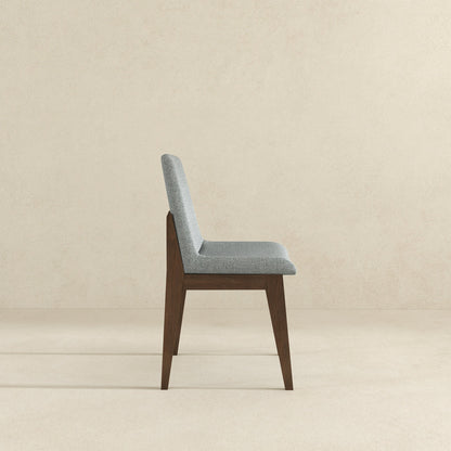 Silla de comedor Crystal (juego de 2, gris claro)