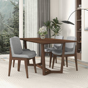 Silla de comedor Crystal (juego de 2, gris claro)