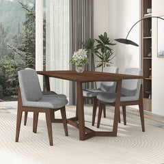 Silla de comedor Crystal (juego de 2, gris claro)