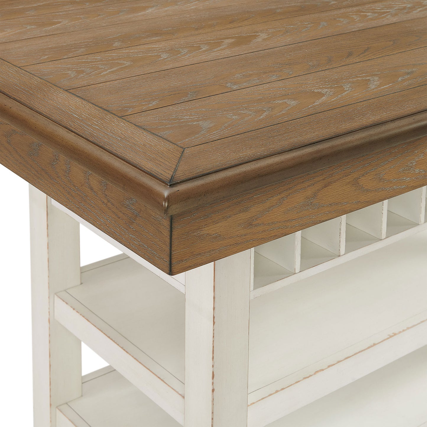 Bellevue Rectangular Counter Table in Walnut and Antique White