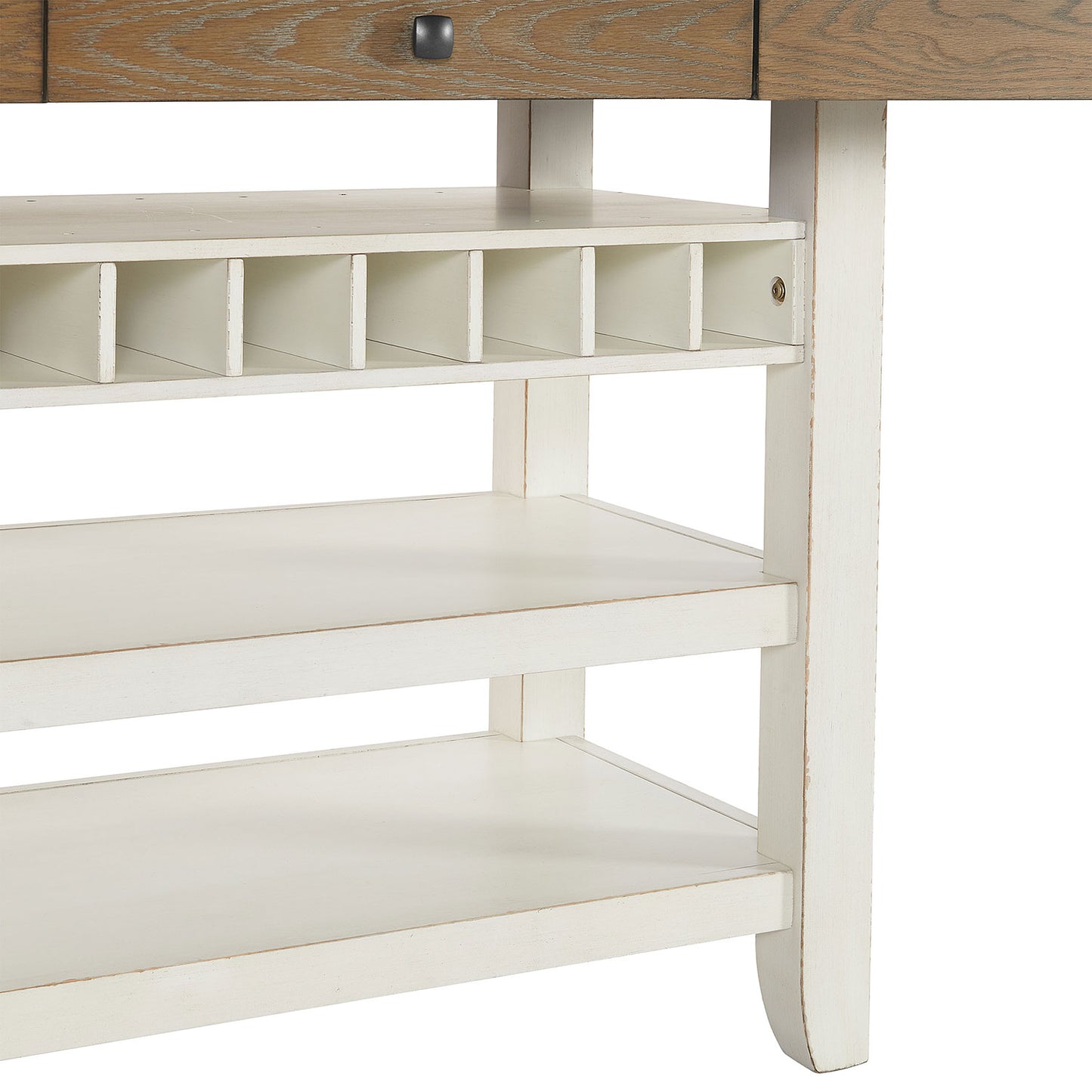 Bellevue Rectangular Counter Table in Walnut and Antique White