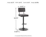 Strumford Tall Swivel Barstool (2/CN)