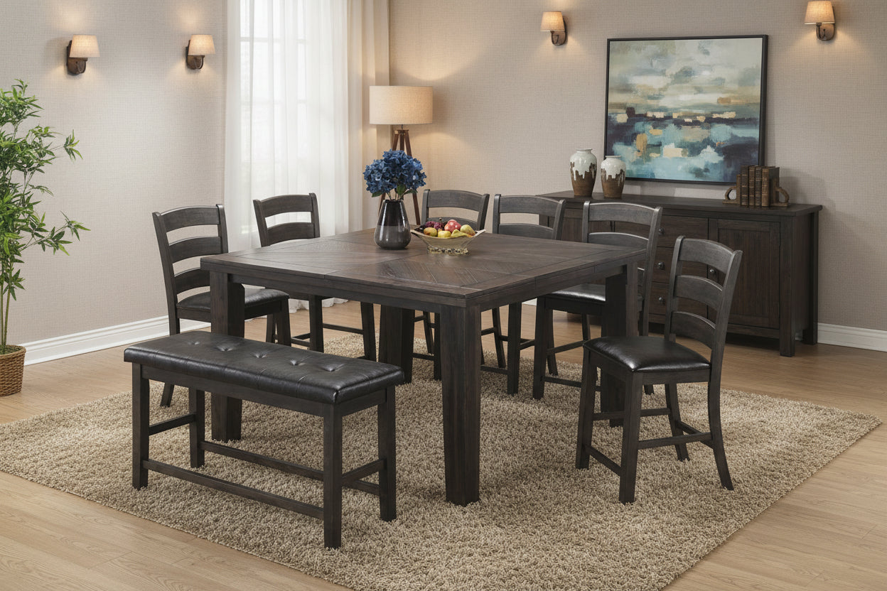 Brackenridge 8PC Counter Height Dining Set