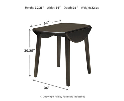 Hammis Round DRM Drop Leaf Table
