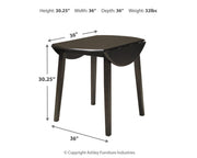 Hammis Round DRM Drop Leaf Table