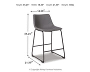 Centiar Counter Height Bar Stool (Set of 2)