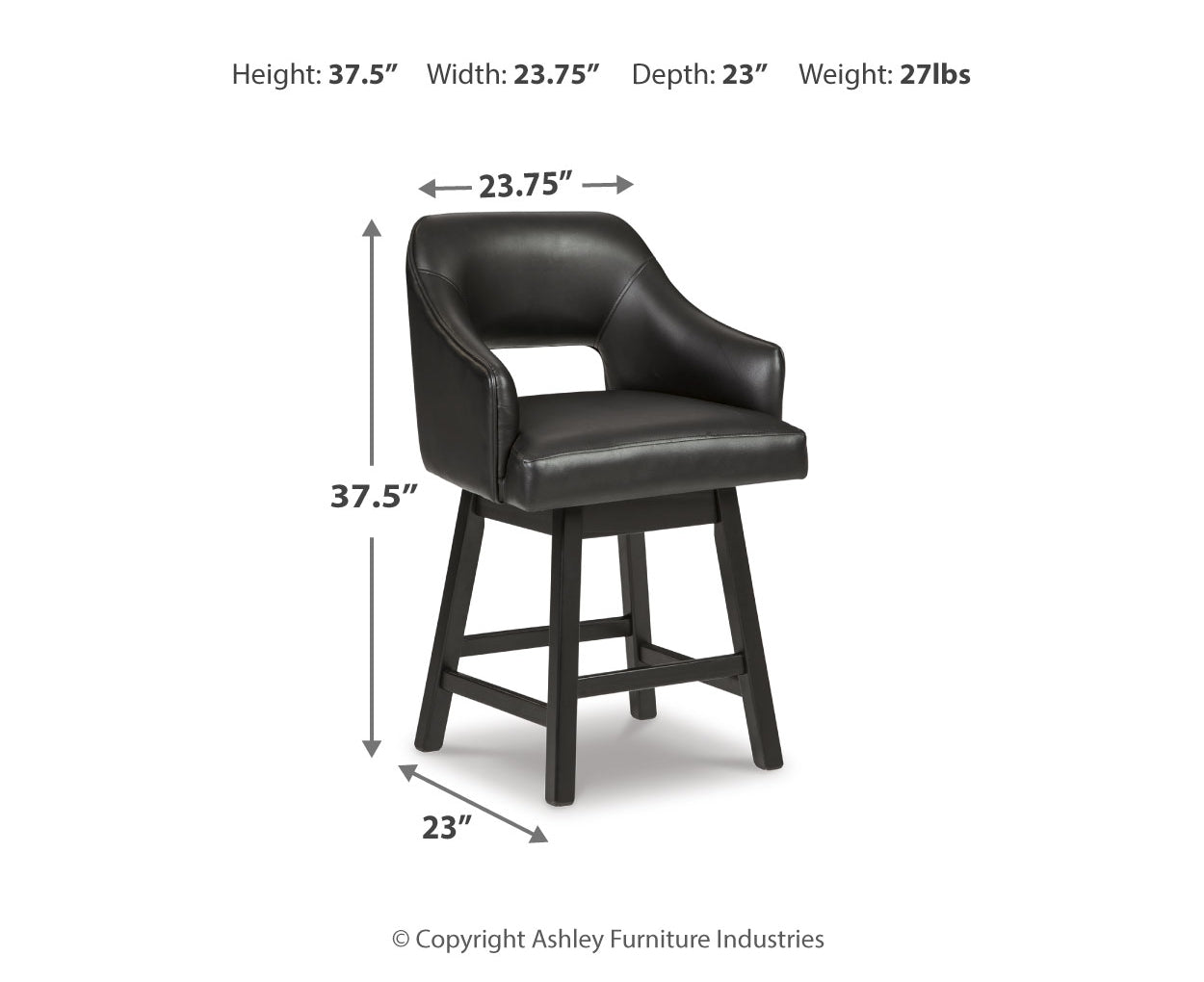 Tallenger UPH Swivel Barstool (2/CN)