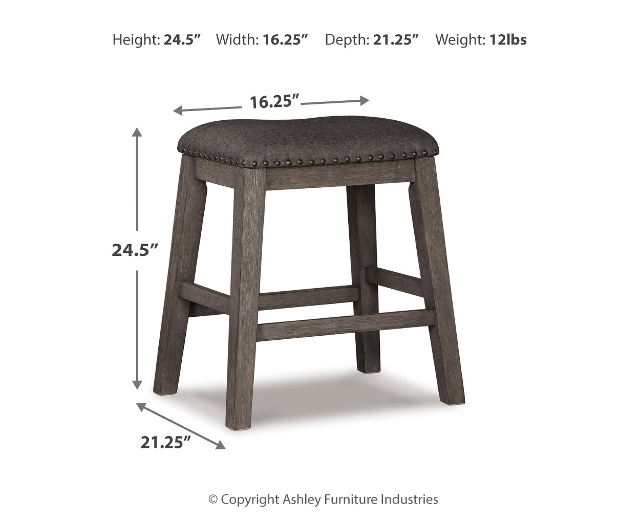 Caitbrook Upholstered Stool (2/CN)