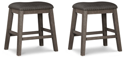 Caitbrook Upholstered Stool (2/CN)