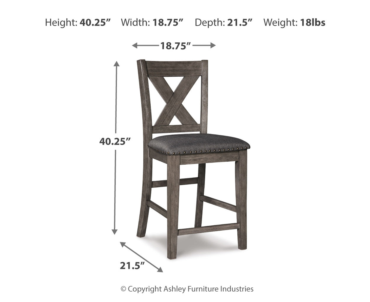 Caitbrook Upholstered Barstool (2/CN)