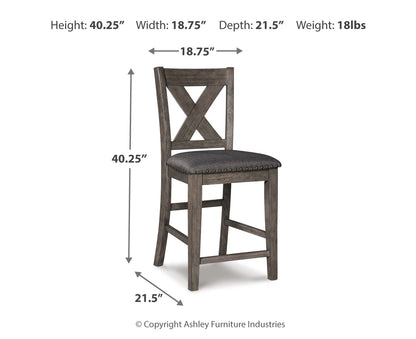 Caitbrook Counter Height Dining Table and 4 Barstools