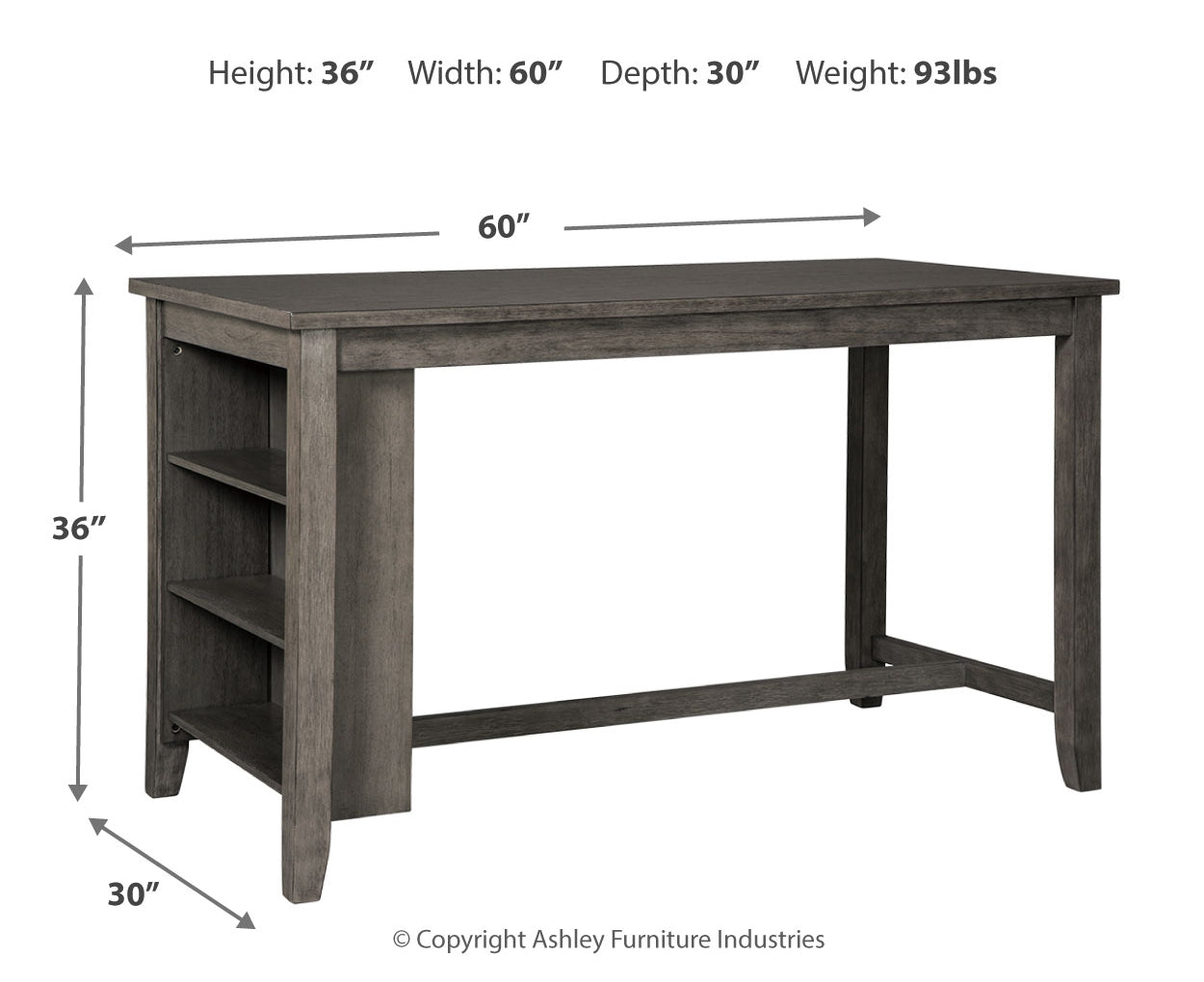 Caitbrook Counter Height Dining Table and 4 Barstools