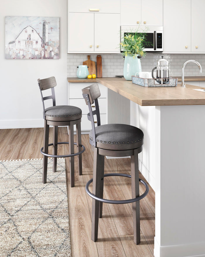 Caitbrook Tall Upholstered Swivel Barstool (1/CN)