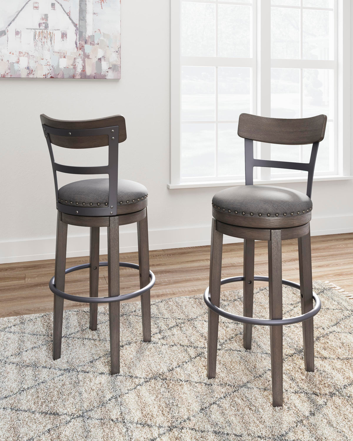 Caitbrook Tall Upholstered Swivel Barstool (1/CN)
