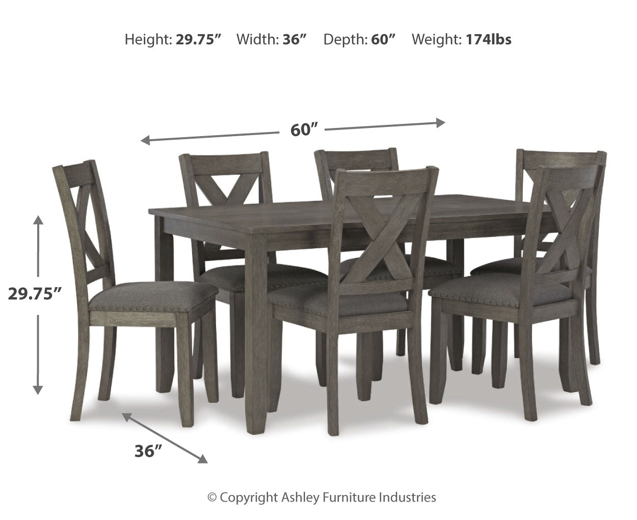 Caitbrook RECT DRM 7PC Dining Set