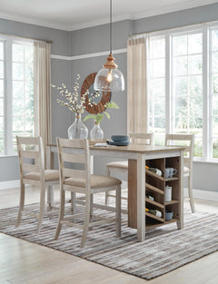 Skempton Counter Height Dining Table and 4 Barstools
