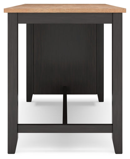 Gesthaven Counter Height Dining Table and 2 Barstools