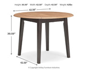Gesthaven Round DRM Drop Leaf Table