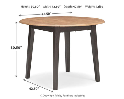 Gesthaven Round DRM Drop Leaf Table