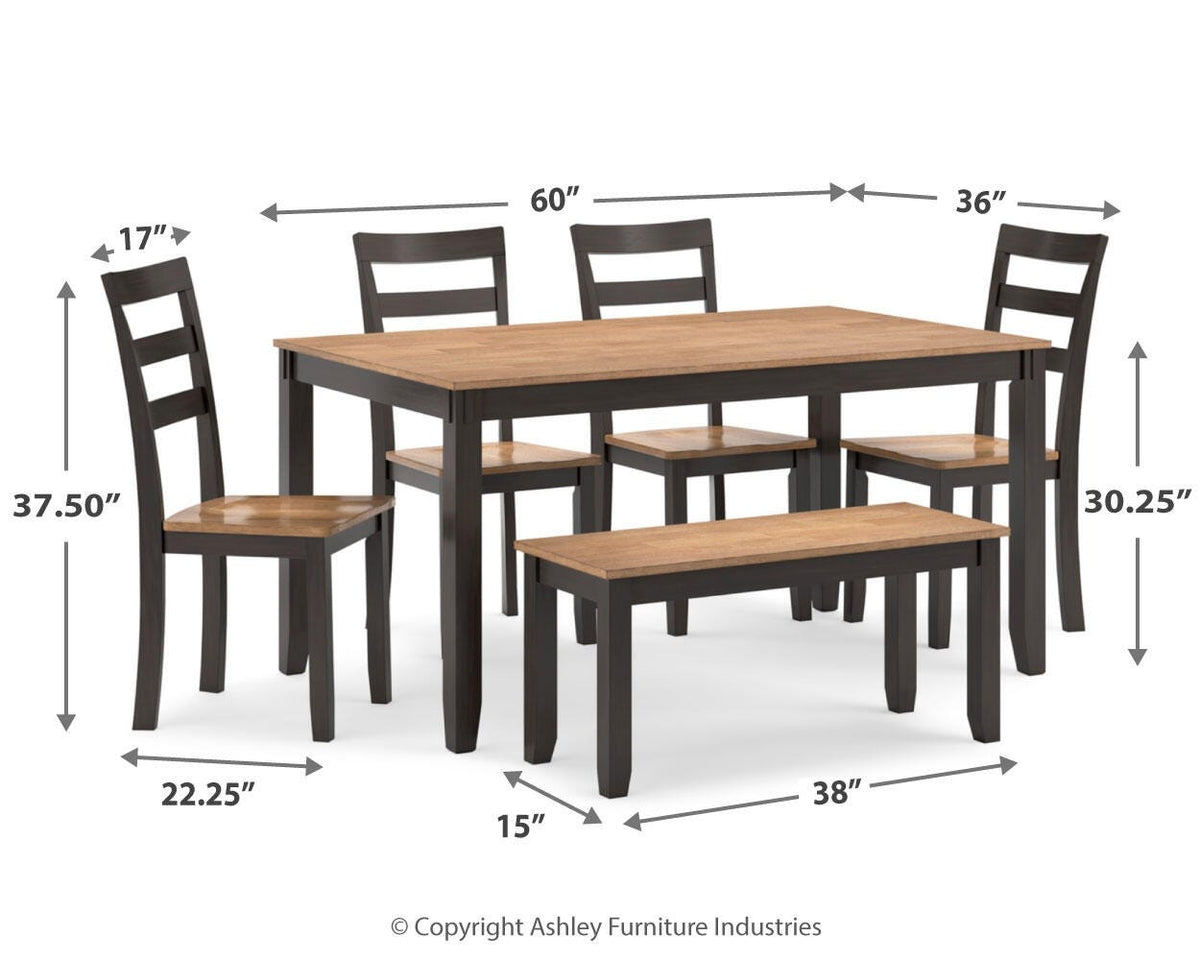 Gesthaven Dining Room Table Set (6/CN)