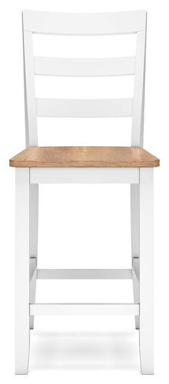 Gesthaven Counter Height Dining Table and 2 Barstools