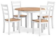 Gesthaven Dining Table and 4 Chairs