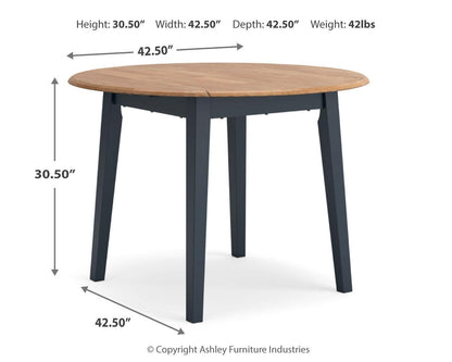 Gesthaven Round DRM Drop Leaf Table