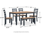Gesthaven Dining Room Table Set (6/CN)