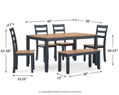 Free 5Pc Accessory Set + Townes Rug + 6Pc Gesthaven Dining Room Package