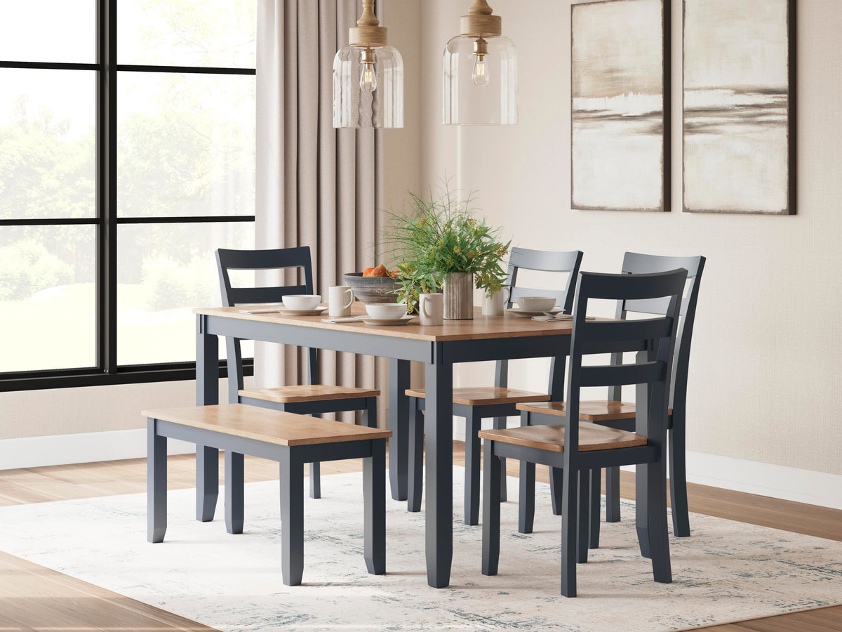Free 5Pc Accessory Set + Townes Rug + 6Pc Gesthaven Dining Room Package