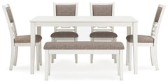 Free 5Pc Accessory Set + Hollis Rug + 6Pc Erinburg Dining Set Package