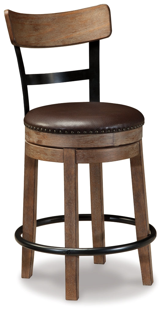 Pinnadel Upholstered Swivel Barstool (Counter Height) (1/CN)