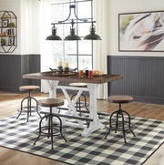 Valebeck Counter Height Dining Table and 4 Barstools