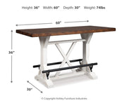Valebeck RECT Dining Room Counter Table