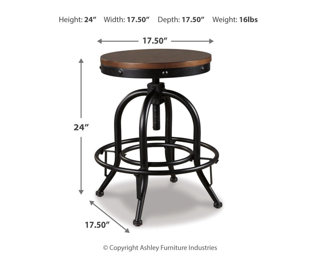 Valebeck Counter Height Dining Table and 4 Barstools