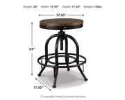 Valebeck Counter Height Dining Table and 4 Barstools