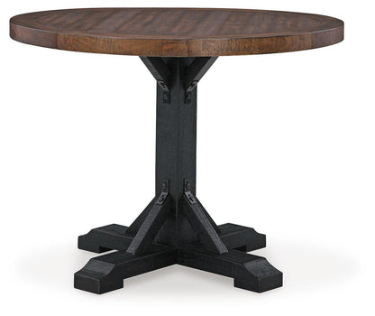 Valebeck Counter Height Dining Table and 6 Barstools