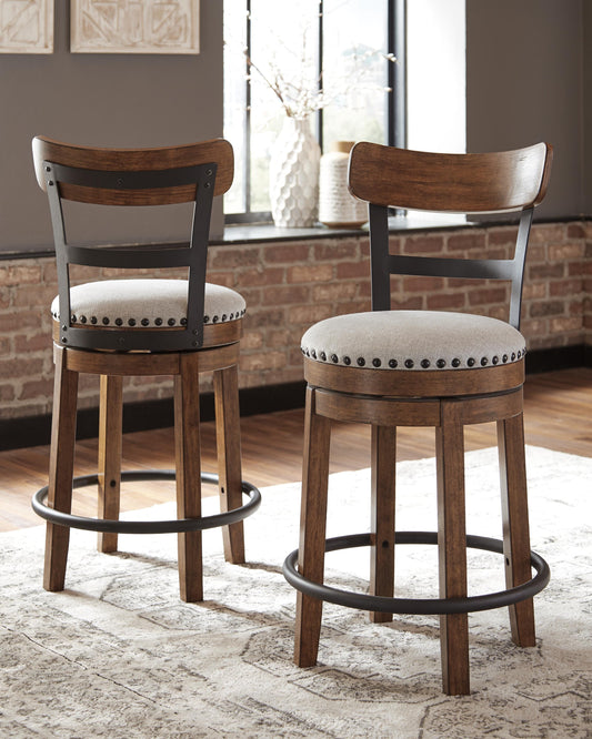 Valebeck Counter Height Dining Table and 4 Barstools