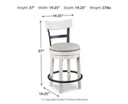 Valebeck Counter Height Dining Table and 2 Barstools
