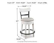 Valebeck UPH Swivel Barstool (1/CN)