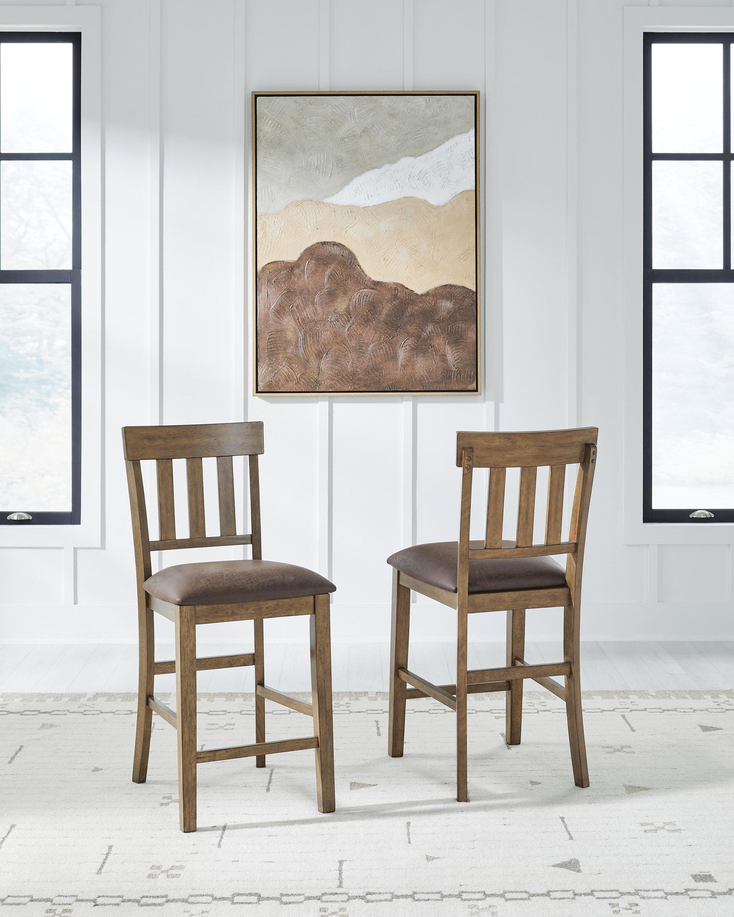 Urbinforte Counter Height Dining Table and 6 Barstools
