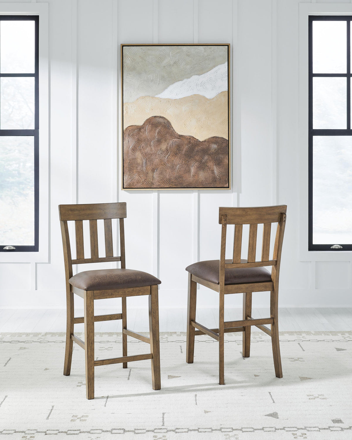 Urbinforte Counter Height Dining Table and 4 Barstools