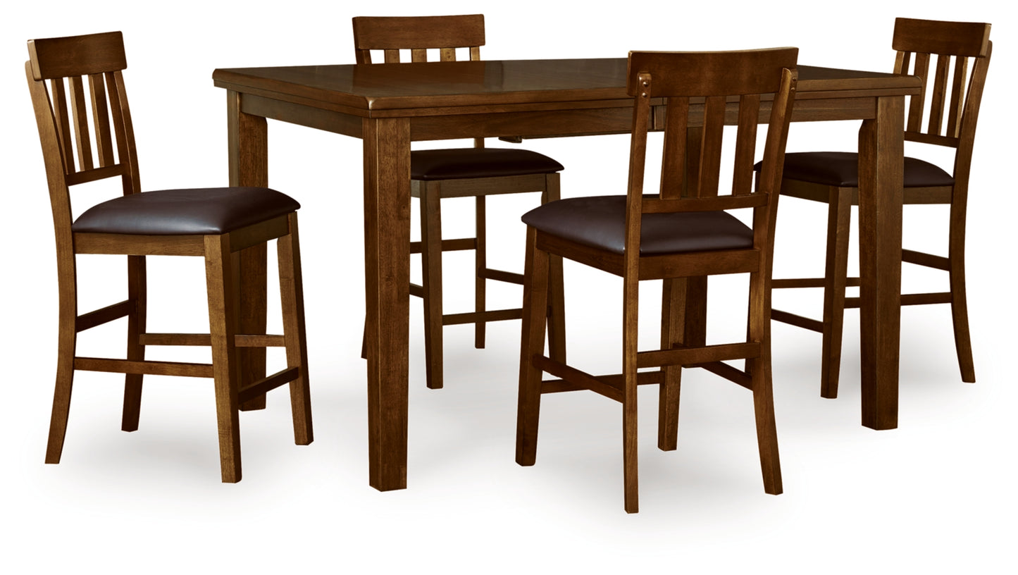 Ralene Counter Height Dining Table and 4 Barstools