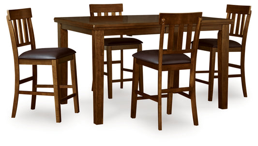 Ralene Counter Height Dining Table and 4 Barstools