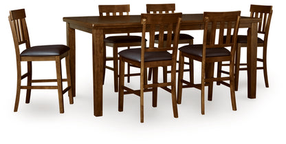 Ralene Counter Height Dining Table and 6 Barstools